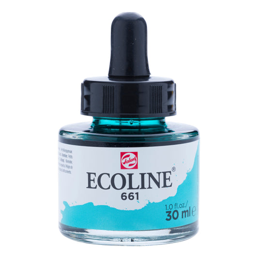 Ecoline - Vloeibare Waterverf Fles 30 Ml Turkooisgroen 661
