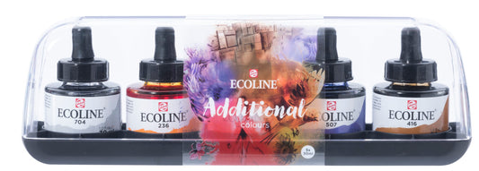 Ecoline - Vloeibare Waterverf Set Additioneel 5 X 30 Ml