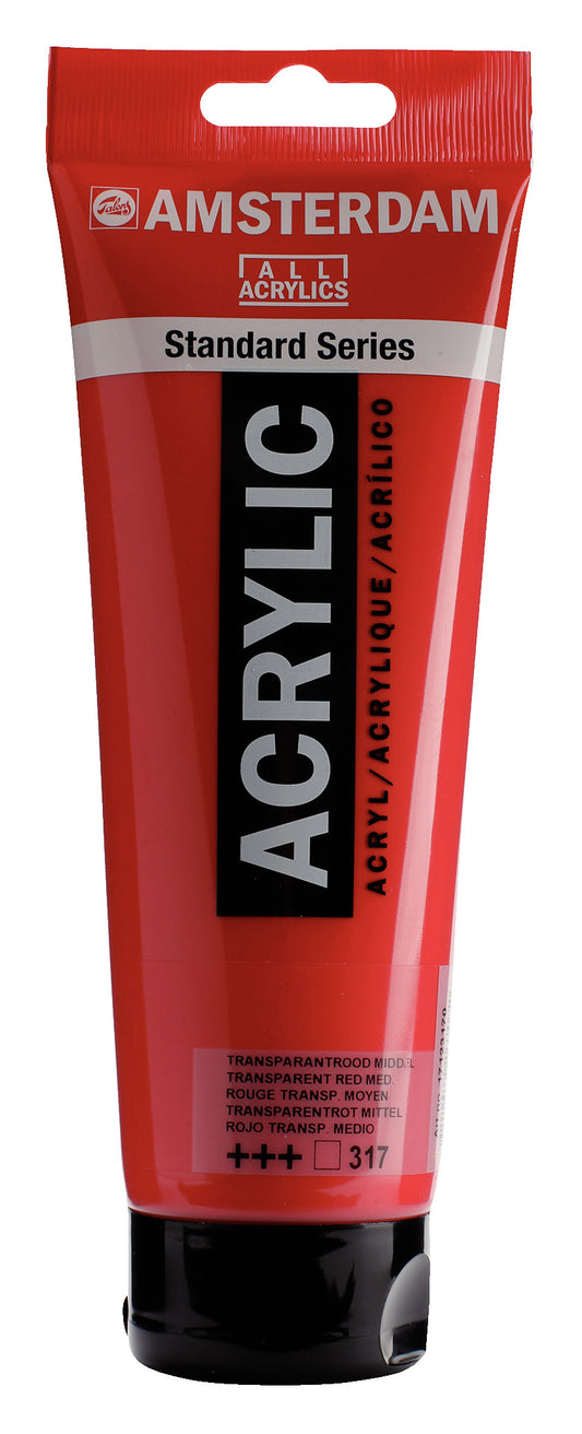 Amsterdam - Standard Series Acrylverf Tube 250 Ml Transparantrood Middel 317