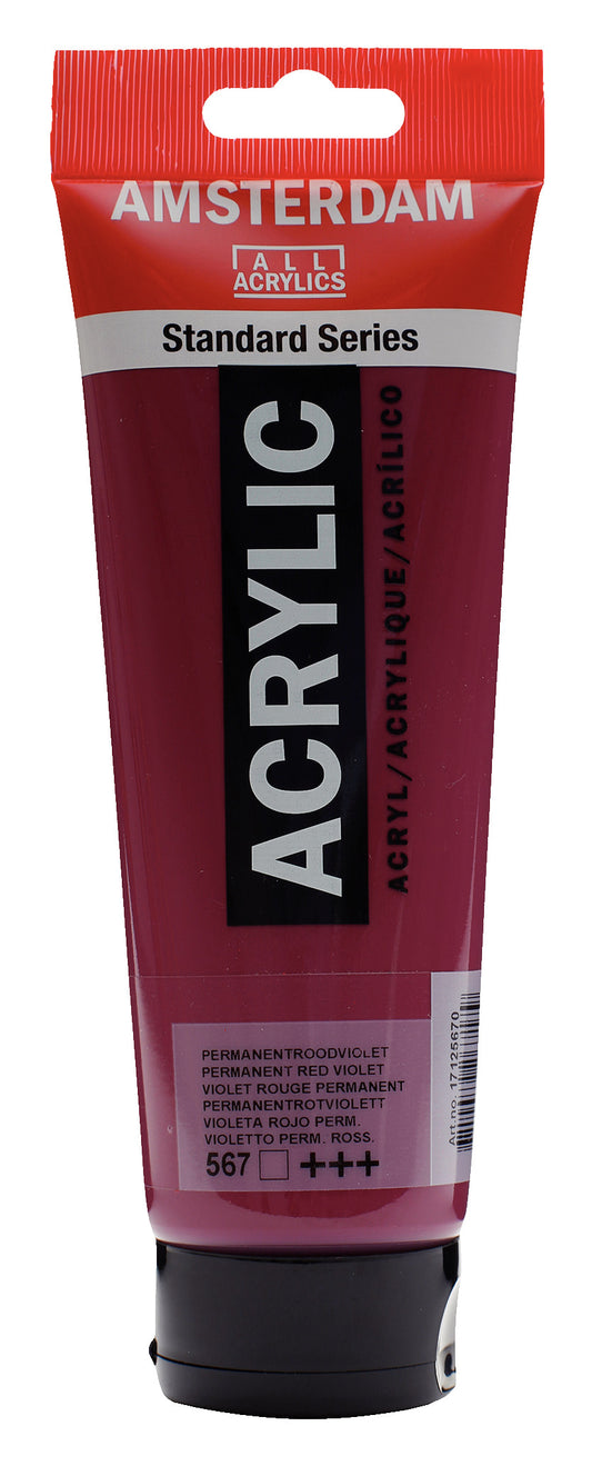 Amsterdam - Standard Series Acrylverf Tube 250 Ml Permanentroodviolet 567