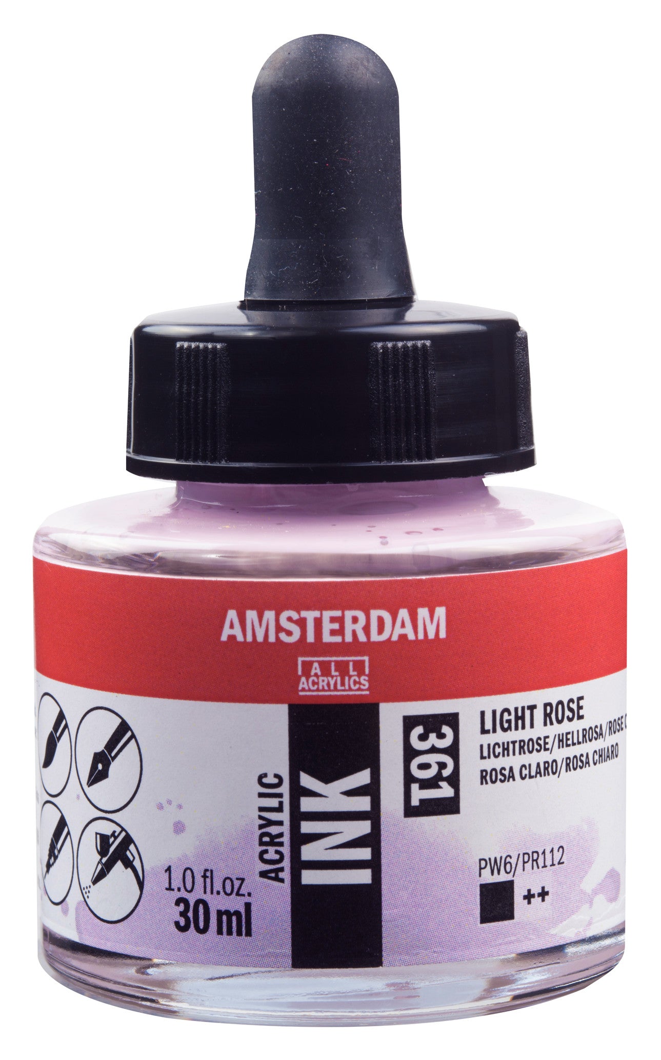 Amsterdam - Acrylinkt Fles 30 Ml Lichtroze 361