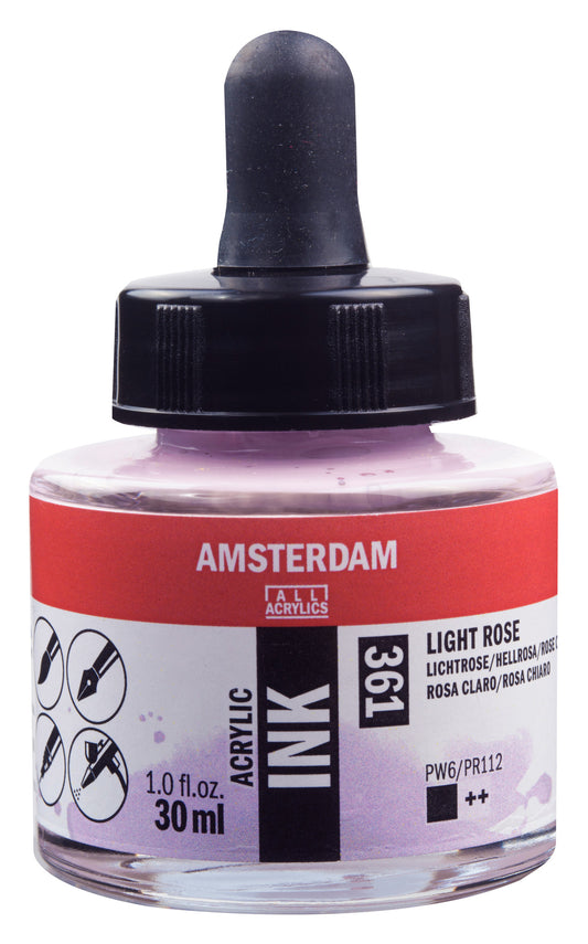 Amsterdam - Acrylinkt Fles 30 Ml Lichtroze 361