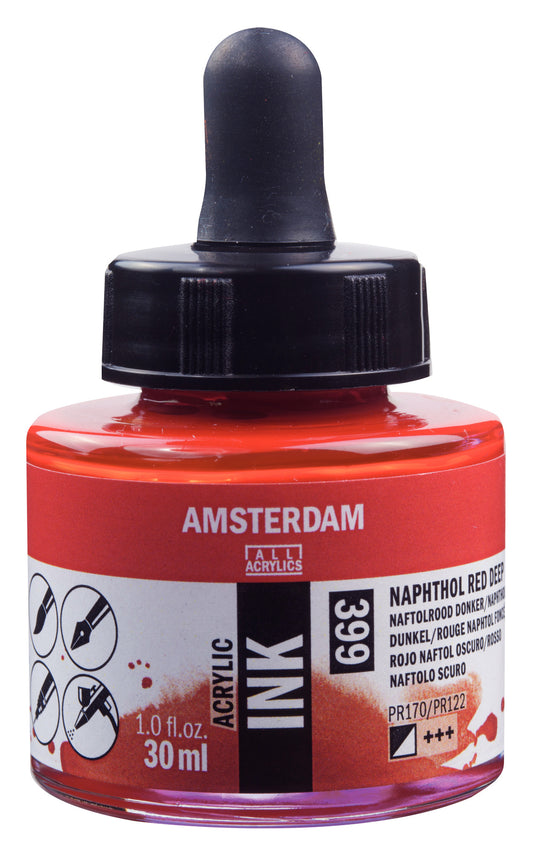 Amsterdam - Acrylinkt Fles 30 Ml Naftolrood Donker 399
