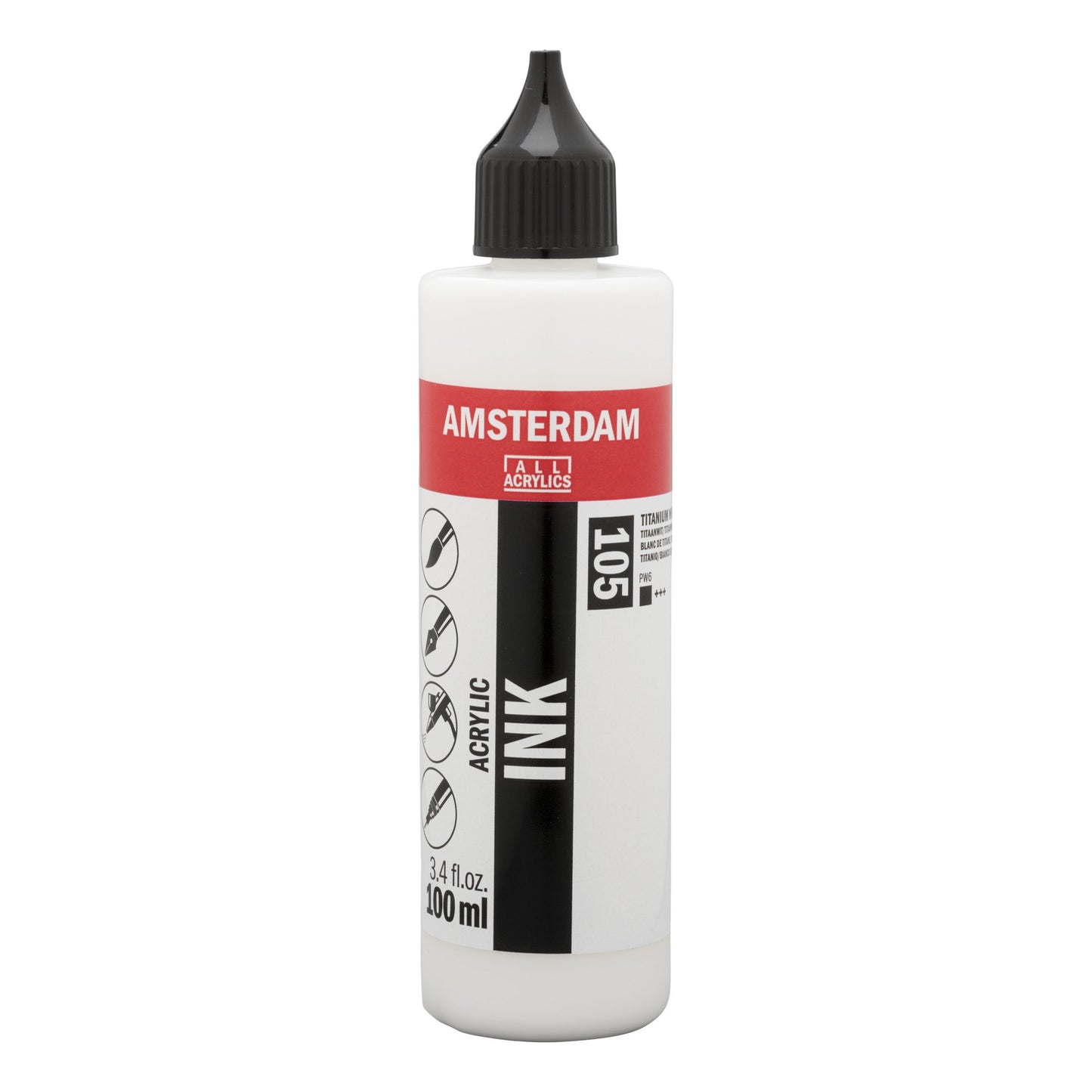 Amsterdam - Aac Inkt 100Ml Titaanwit