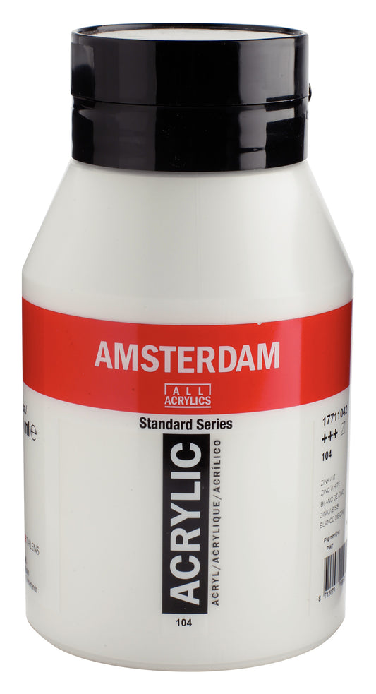 Amsterdam - Standard Series Acrylverf Pot 1000 Ml Zinkwit 104