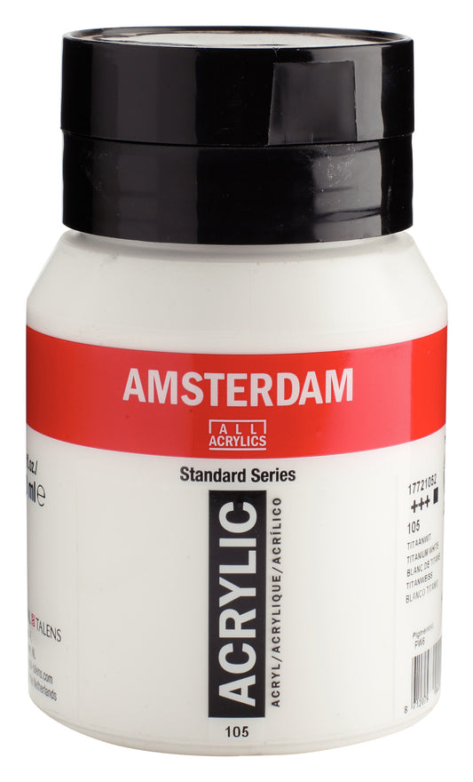 Amsterdam - Standard Series Acrylverf Pot 500 Ml Titaanwit 105