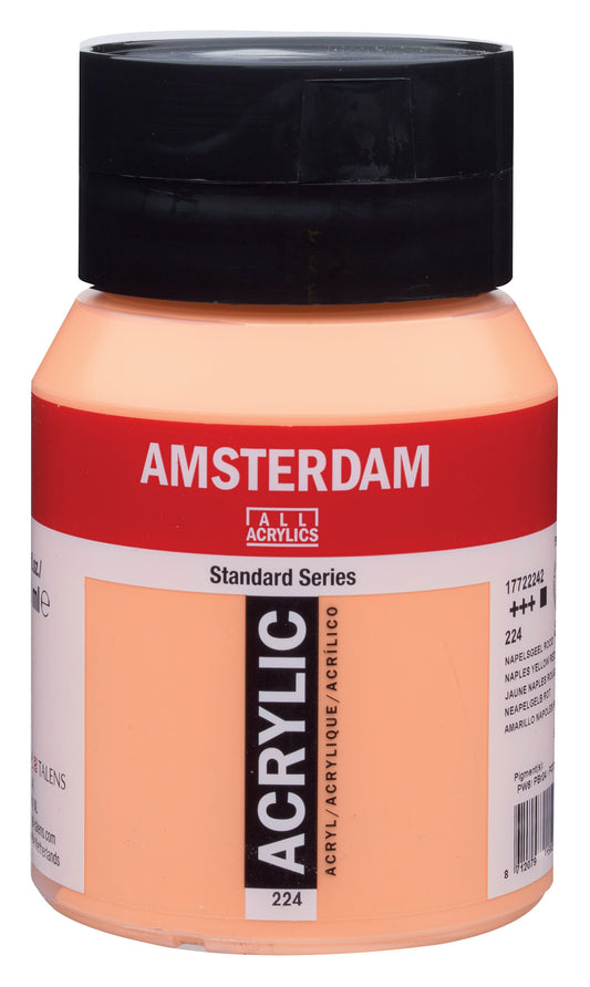 Amsterdam - Standard Series Acrylverf Pot 500 Ml Napelsgeel Rood 224