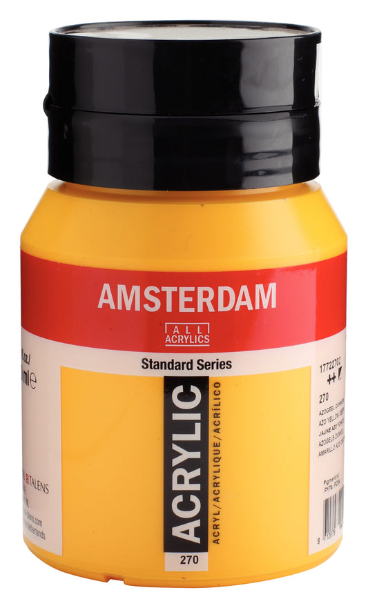 Amsterdam - Standard Series Acrylverf Pot 500 Ml Azogeel Donker 270