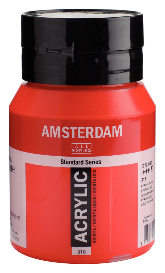 Amsterdam - Standard Series Acrylverf Pot 500 Ml Pyrrolerood 315