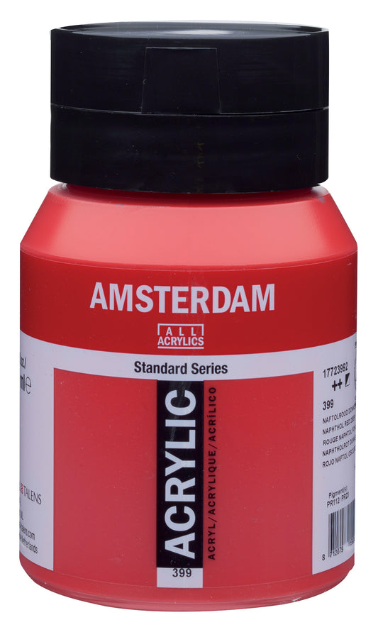 Amsterdam - Standard Series Acrylverf Pot 500 Ml Naftolrood Donker 399