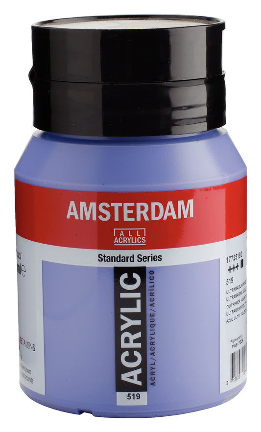 Amsterdam - Standard Series Acrylverf Pot 500 Ml Ultramarijnviolet Licht 519