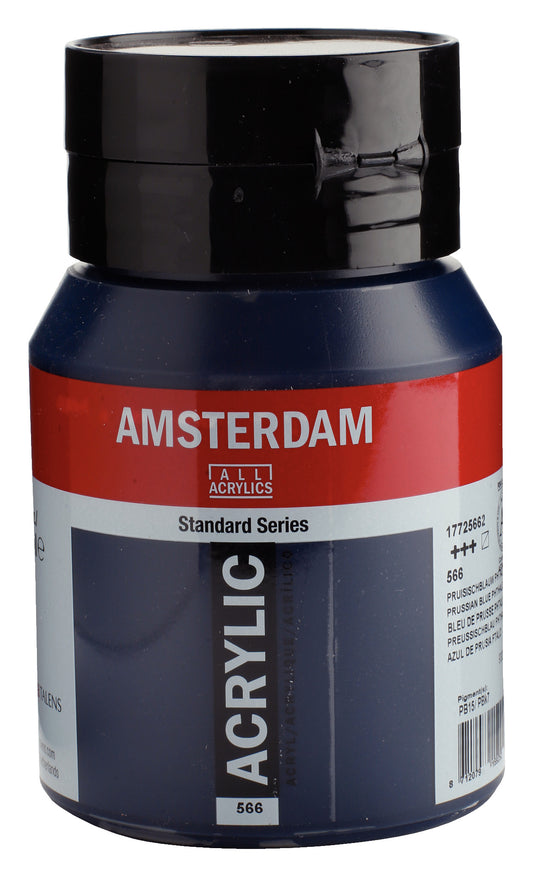 Amsterdam - Standard Series Acrylverf Pot 500 Ml Pruisischblauw (Phtalo) 566