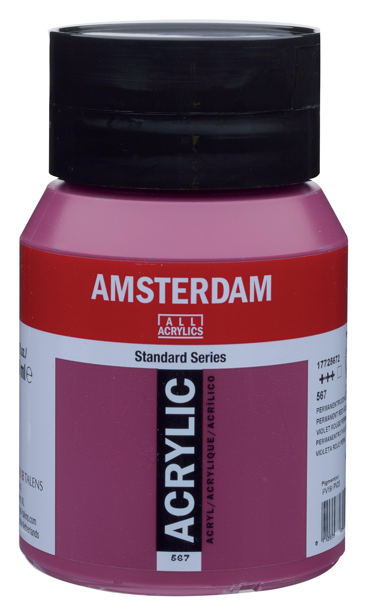 Amsterdam - Standard Series Acrylverf Pot 500 Ml Permanentroodviolet 567