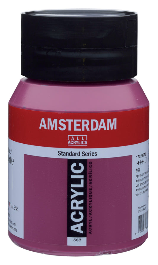 Amsterdam - Standard Series Acrylverf Pot 500 Ml Permanentroodviolet 567