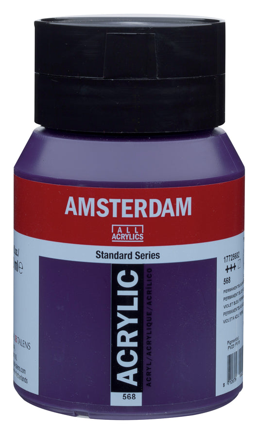 Amsterdam - Standard Series Acrylverf Pot 500 Ml Permanentblauwviolet 568