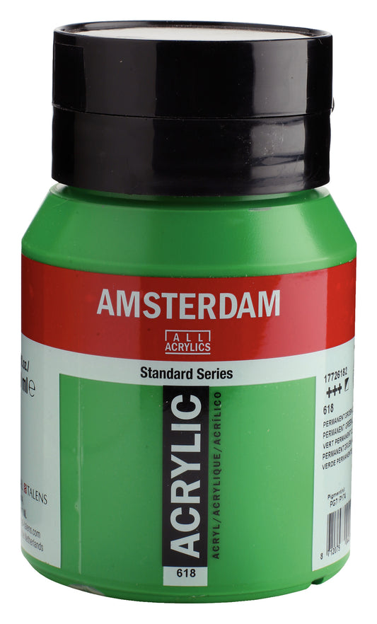 Amsterdam - Standard Series Acrylverf Pot 500 Ml Permanentgroen Licht 618