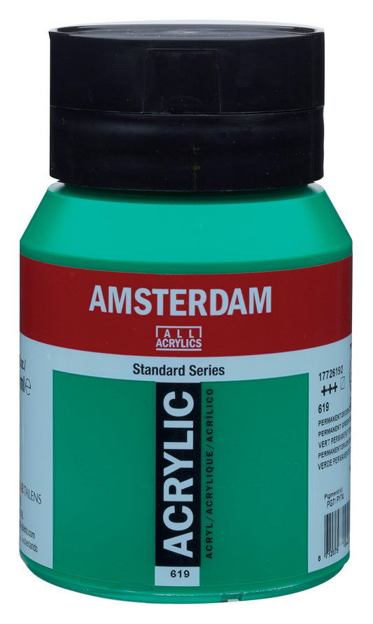 Amsterdam - Standard Series Acrylverf Pot 500 Ml Permanentgroen Donker 619