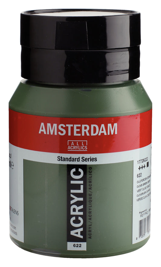 Amsterdam - Standard Series Acrylverf Pot 500 Ml Olijfgroen Donker 622
