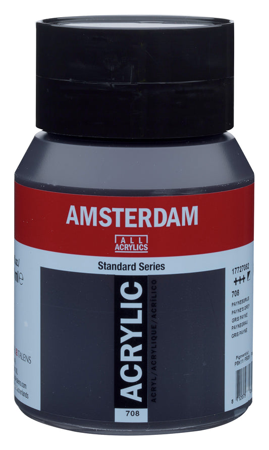 Amsterdam - Standard Series Acrylverf Pot 500 Ml Paynesgrijs 708