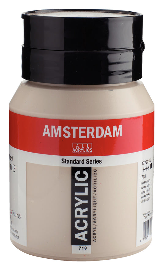 Amsterdam - Standard Series Acrylverf Pot 500 Ml Warmgrijs 718