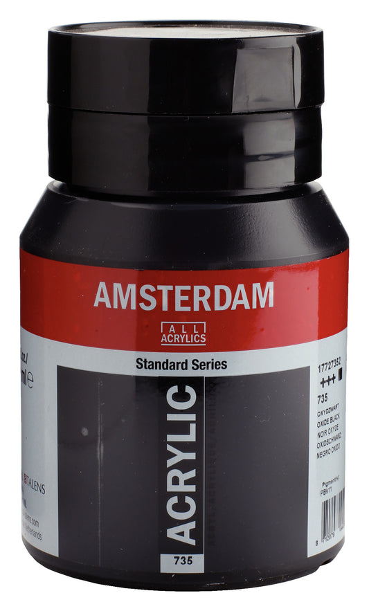 Amsterdam - Standard Series Acrylverf Pot 500 Ml Oxydzwart 735
