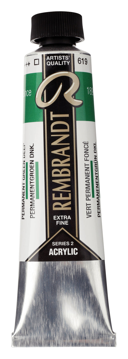 Rembrandt - Acrylverf Tube 40 Ml Permanentgroen Donker 619