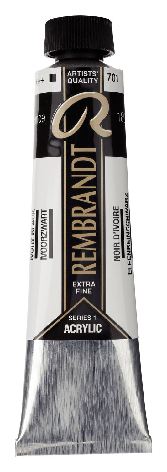 Rembrandt - Acrylverf Tube 40 Ml Ivoorzwart 701