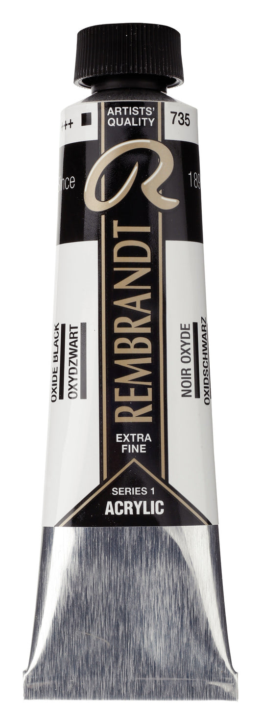 Rembrandt - Acrylverf Tube 40 Ml Oxydzwart 735