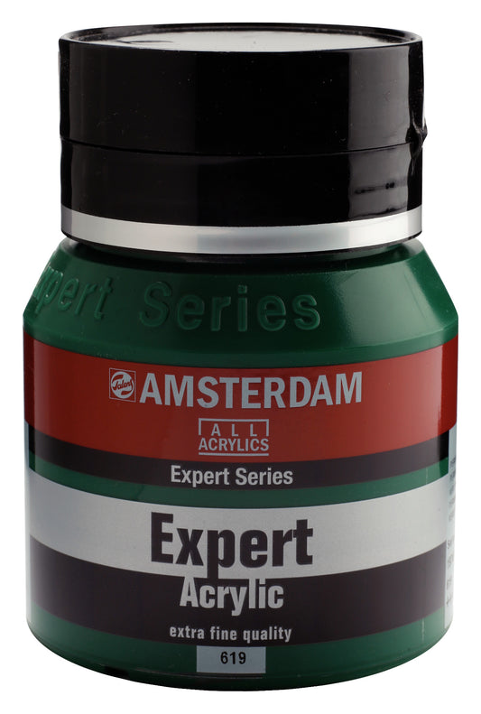Amsterdam - Expert Series Acrylverf Pot 400 Ml Permanentgroen Donker 619