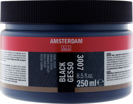 Amsterdam - Zwart Gesso 007 Pot 250 Ml
