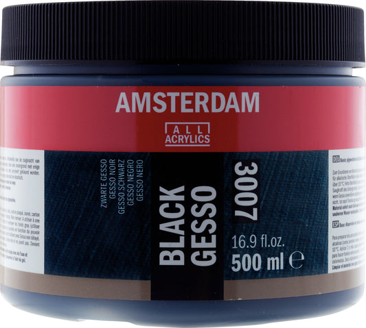 Amsterdam - Zwart Gesso 007 Pot 500 Ml