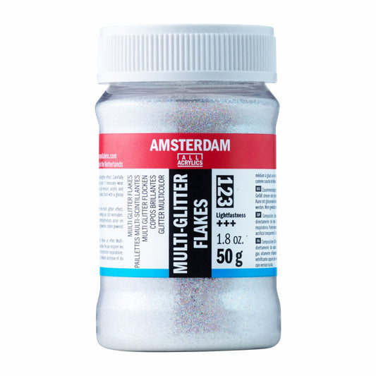 Amsterdam - Veelkleurige Glitter Flakes 50 G 123 Pot 75 Ml