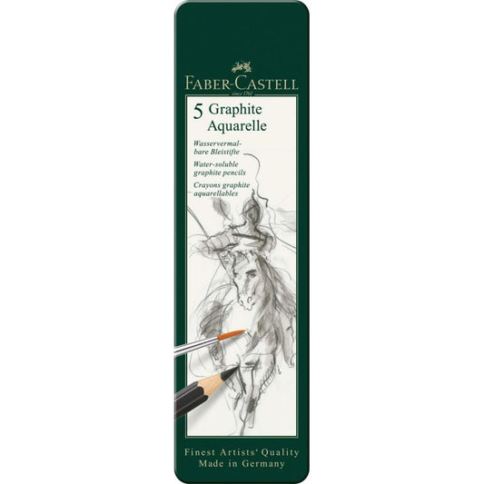 Faber Castell - Aquarelpotlood Fc Graphite Etui A 5 Stuks Hb/2B/4B/6B/8B