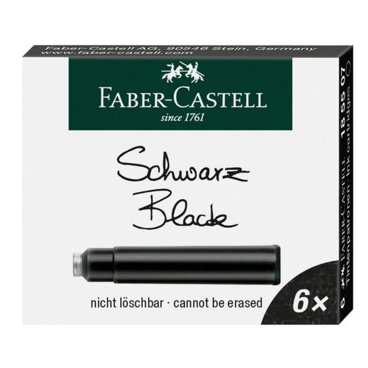 Faber Castell - Fc Inktpatronen Zwart 6Stuks