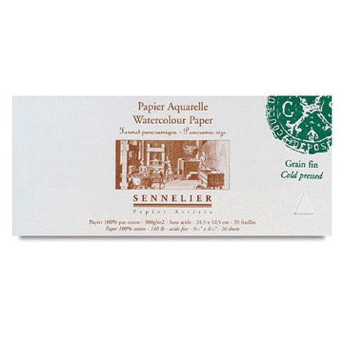 Sennelier - Bloc Aquarelle Fin 24,5X10,5Cm 20 Feuill
