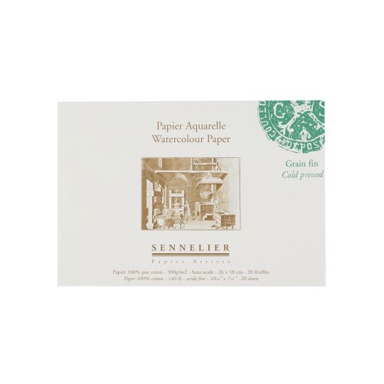 Sennelier - Bloc Aquarelle Fin 26X18Cm 20 Feuilles