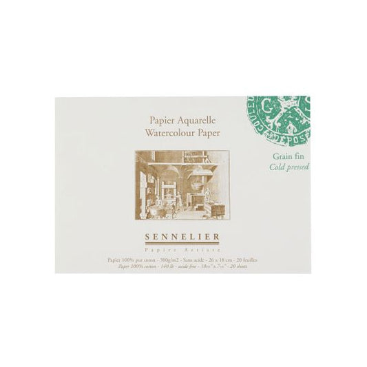 Sennelier - Bloc Aquarelle Fin 26X18Cm 20 Feuilles