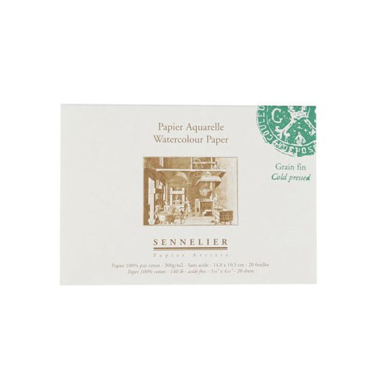 Sennelier - Bloc Aquarelle Fin 14,8X10,5Cm 20 Feuill