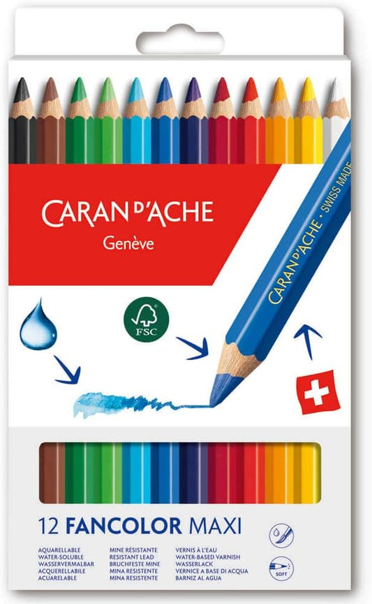 Caran D'Ache - Colour Pencil Maxi Orange Uv 12