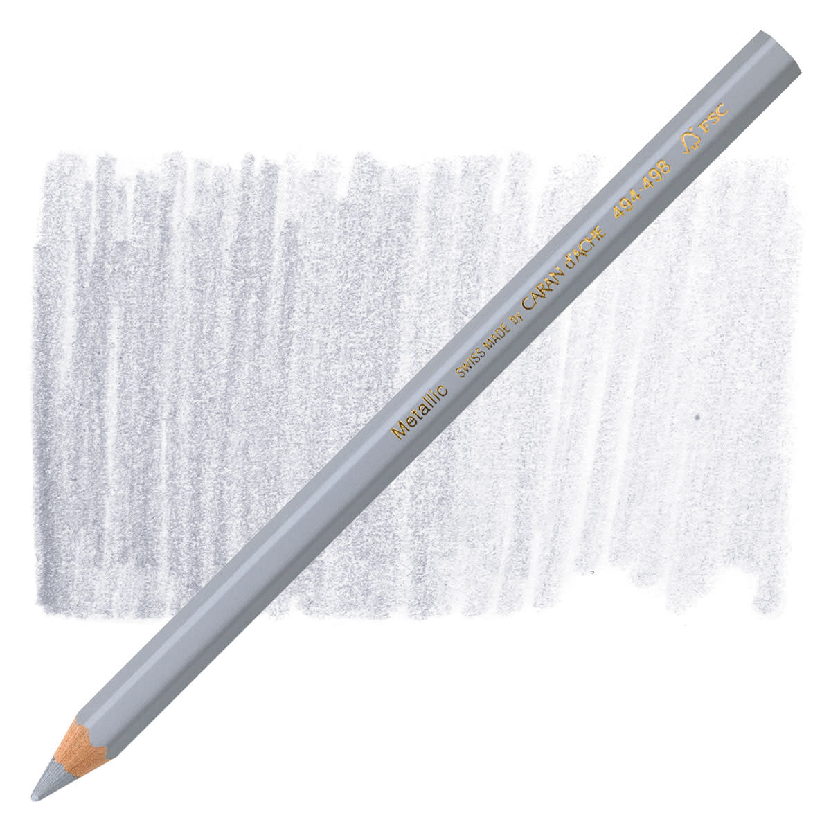 Caran D'Ache - Maxi Metallic Zilver Uv 12