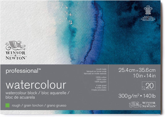 Winsor & Newton - Prof Aquarelpapier Gt Blok 300Gr 20 Vel 25,4X35,6Cm Uv 1