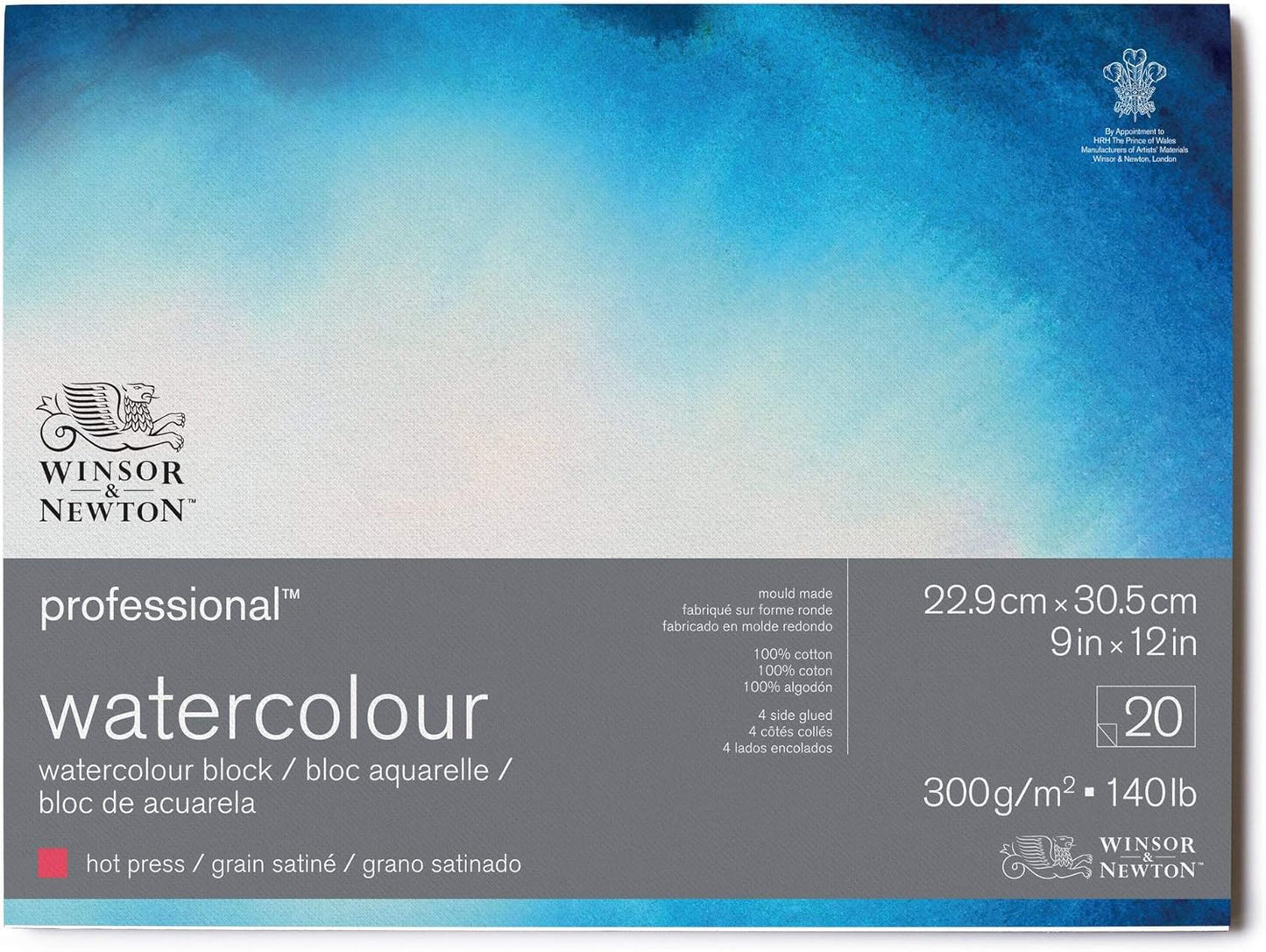 Winsor & Newton - Prof Aquarelpapier Gs Blok 300Gr 20 Vel 22,9X31Cm Uv 1