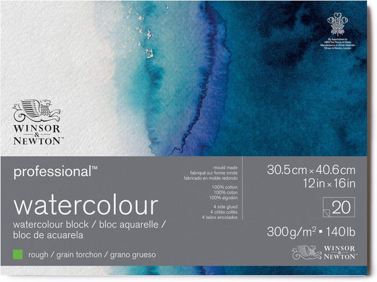 Winsor & Newton - Prof Aquarelpapier Gt Blok 300Gr 20 Vel 30,5X40,6Cm Uv 1