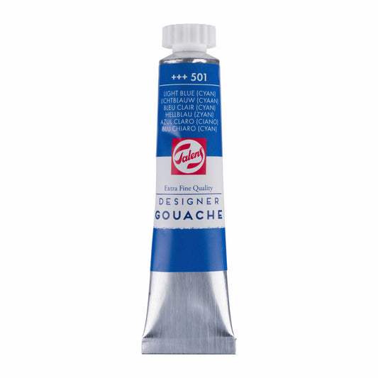 Talens - Gouache Extra Fine Quality Tube 20 Ml Lichtblauw (Cyaan) 501