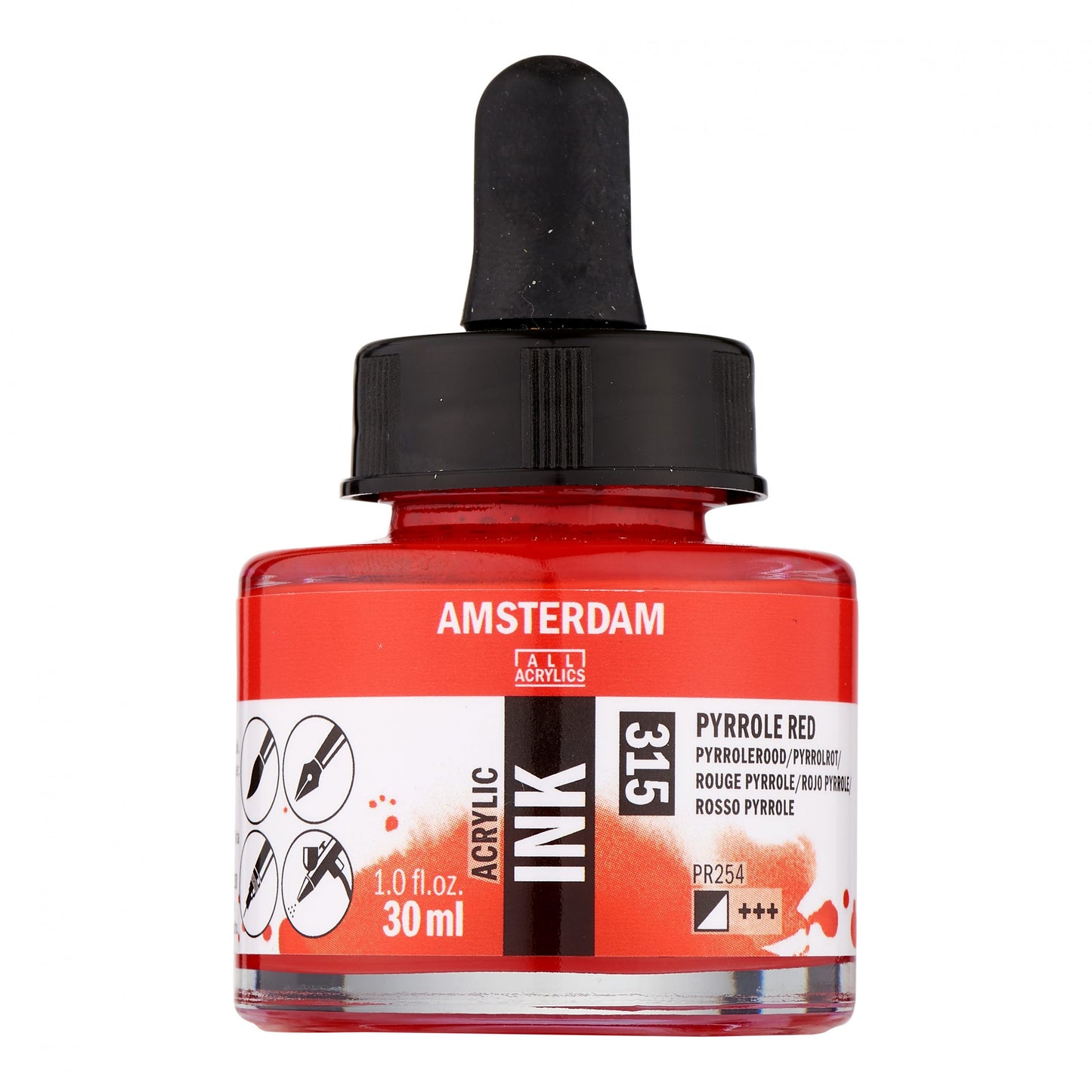 Amsterdam - Acrylinkt Fles 30 Ml Pyrrolerood 315