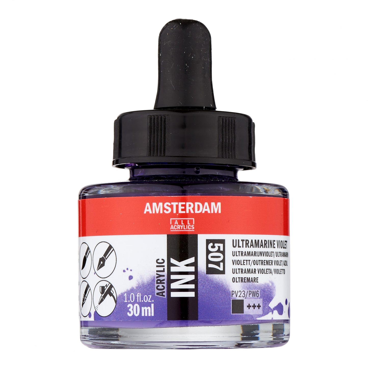 Amsterdam - Acrylinkt Fles 30 Ml Ultramarijnviolet 507