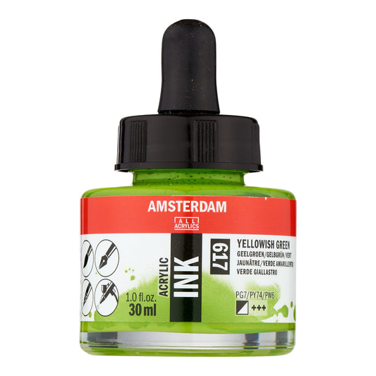 Amsterdam - Acrylinkt Fles 30 Ml Geelgroen 617