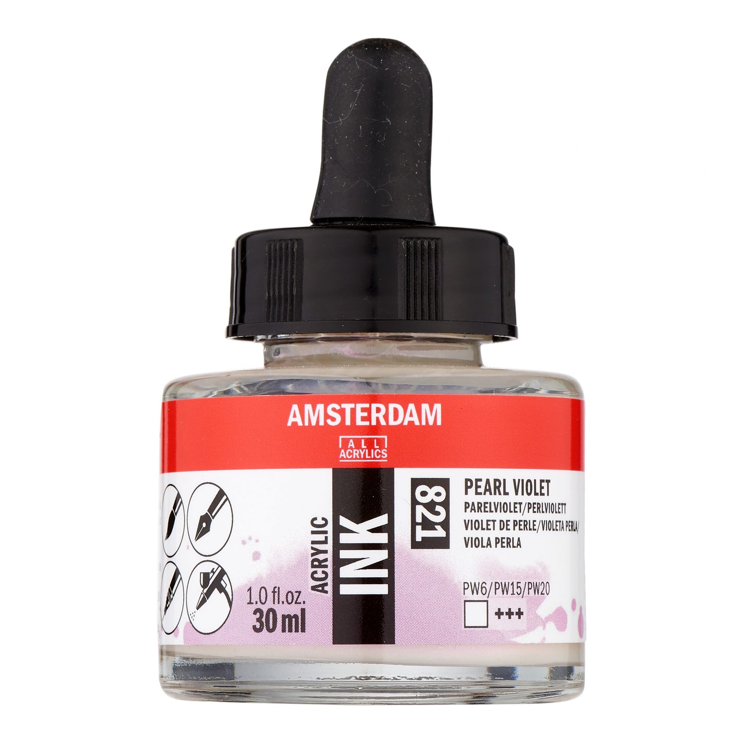 Amsterdam - Acrylinkt Fles 30 Ml Parelviolet 821