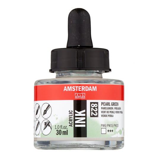 Amsterdam - Acrylinkt Fles 30 Ml Parelgroen 822