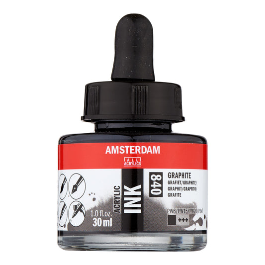 Amsterdam - Acrylinkt Fles 30 Ml Grafiet 840